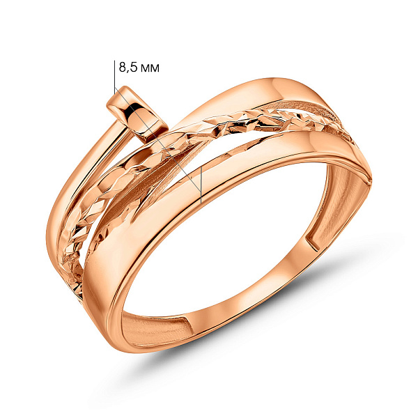 Золотое кольцо Гвоздь (арт. 156078) – изображение 2