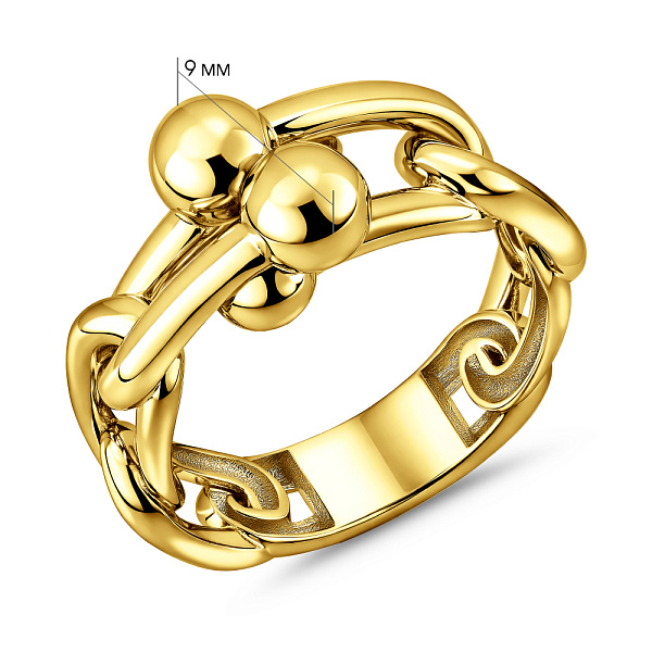 Кольцо из желтого золота без камней (арт. 1401148ж) – изображение 2