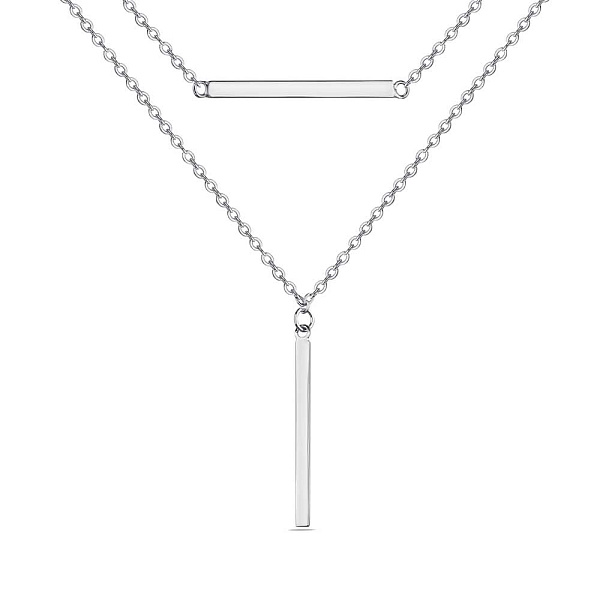 Двойное колье серебряное Trendy Style без вставок (арт. 7507/1360) – изображение 1