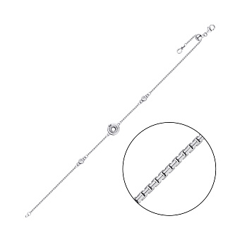 Серебряный браслет с фианитами (арт. 7909/3938)