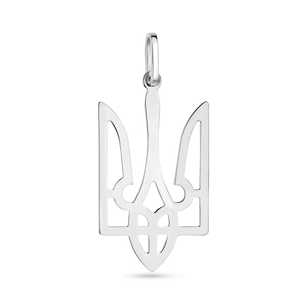 Подвес из белого золота Герб Украины-Трезубец (арт. 424642б) – изображение 1