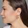 Серьги-кольца из желтого золота с фианитами (арт. 106007ж) – изображение 3