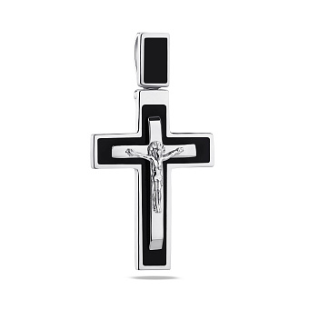 Крестик из серебра с эмалью (арт. 7504/2-1172.0.2)