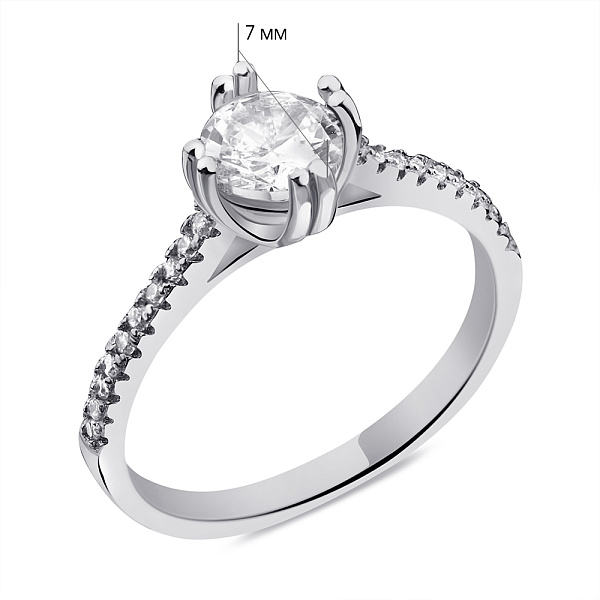 Серебряное кольцо с фианитами (арт. 7501/6531) – изображение 2