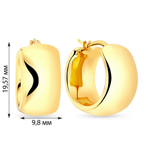 Серьги-кольца из золота Francelli (арт. е104161/15ж) – изображение 4