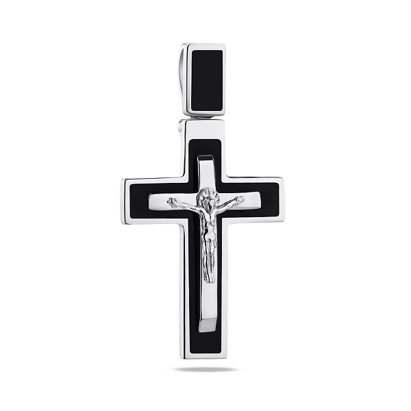 Крестик из серебра с эмалью (арт. 7504/2-1172.0.2) – изображение 1