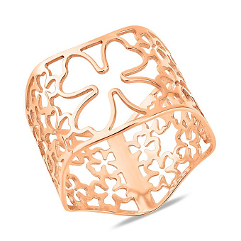 Золотое кольцо с узором (арт. 141312)