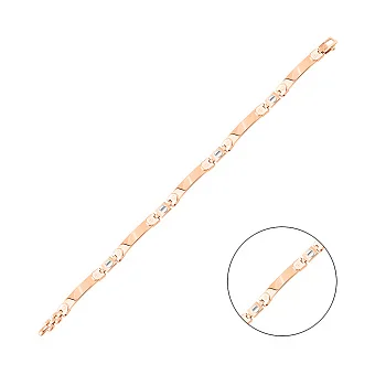 Браслет з червоного і білого золота (арт. 3261215кб)