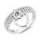 Серебряное кольцо с подвеской сердечко (арт. 7501/8833) – изображение 1