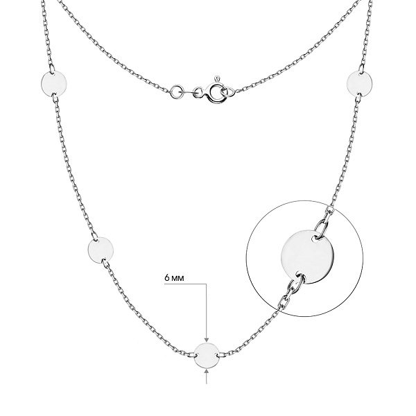 Золоте кольє Монети без каменів (арт. 351456/6б) – зображення 2