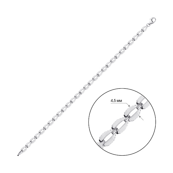 Серебряный браслет без камней (арт. 7509/3645) – изображение 2