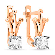 Фото Детские серьги из золота Корона с фианитами (арт. 107905кб)