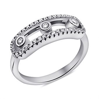 Серебряное кольцо с фианитами (арт. 7501/4061)