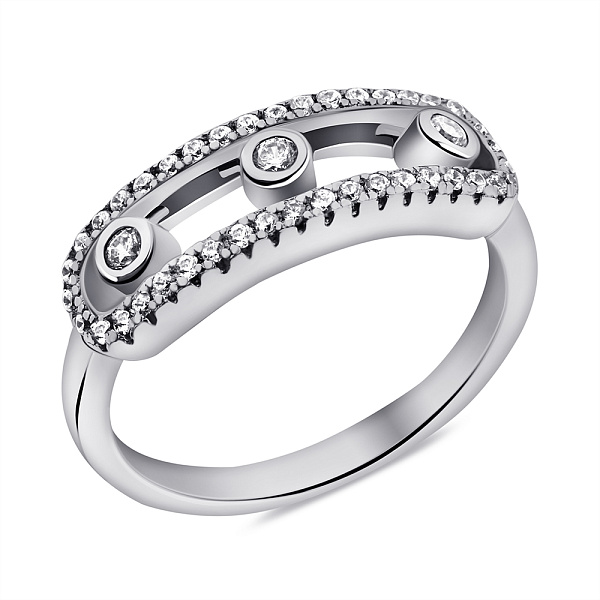 Серебряное кольцо с фианитами (арт. 7501/4061) – изображение 1