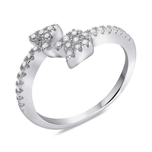 Серебряное кольцо Стрела с фианитами (арт. 7501/2637) – изображение 1