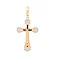 Хрестик з червоного золота з емаллю і фіанітами (арт. 501746еч) – зображення 1