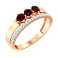 Золотое кольцо с гранатом (арт. 140808Пк) – изображение 1