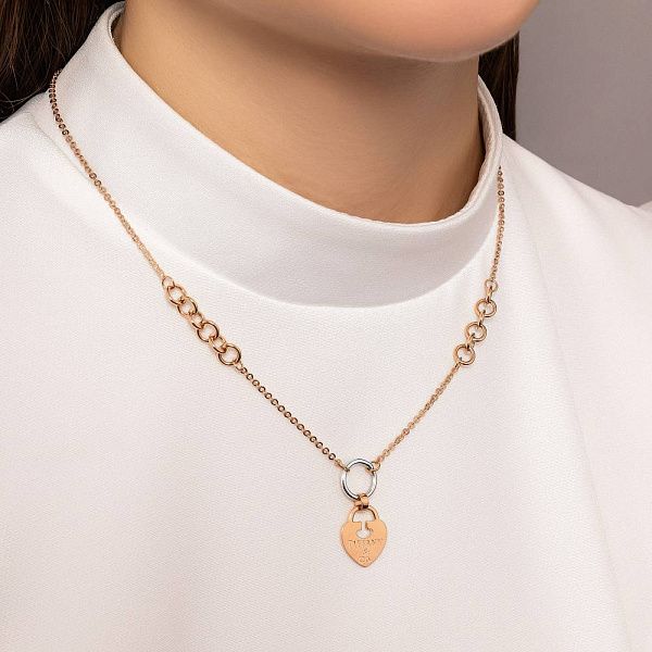 Кольє з червоного і білого золота (арт. 352435кб) – зображення 3