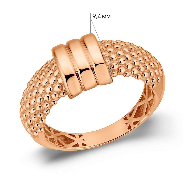 Кольцо из красного золота (арт. 156721) – изображение 7