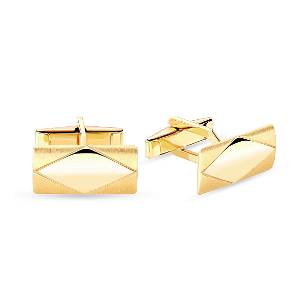 Запонки чоловічі з жовтого золота (арт. 210075жм) – зображення 1