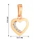 Підвіс золотий "Серце" з доріжкою з фіанітів (арт. 440710) – зображення 3