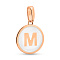 Кулон из красного золота Буква М (арт. 440989еп)