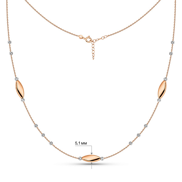 Колье из красного и белого золота (арт. 352631кб) – изображение 3