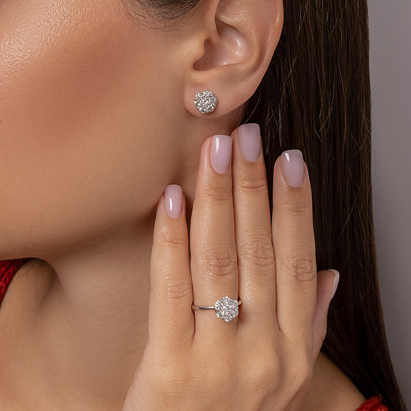 Кольцо золотое с бриллиантами (арт. К011442080б) – изображение 7