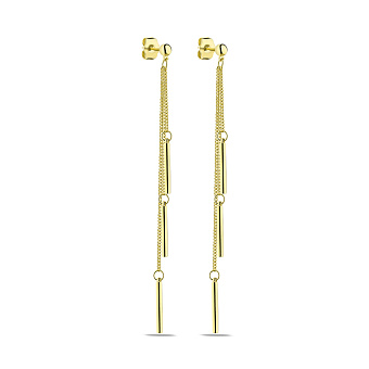 Довгі сережки Trendy Style зі срібла з жовтим родіюванням (арт. 7518/6600ж)