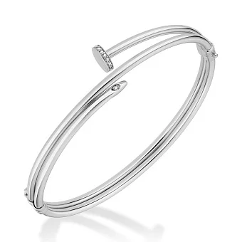 Жесткий браслет "Гвоздь" из золота (арт. 325374б)