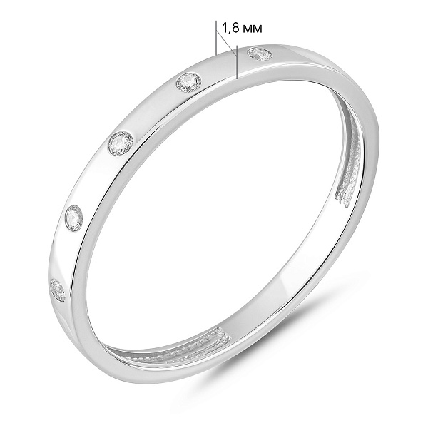 Золотое кольцо с фианитами (арт. 140765б) – изображение 4