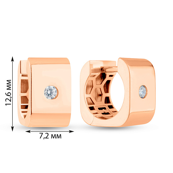 Золоті сережки з фіанітами (арт. 107732) – зображення 4