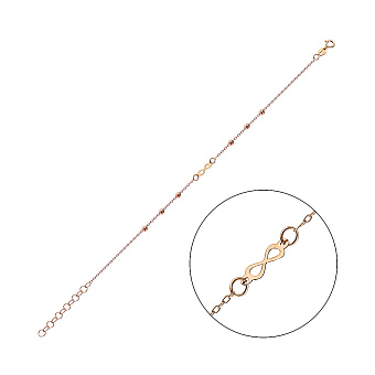 Браслет з червоного золота «Нескінченність» (арт. 324868/10а)