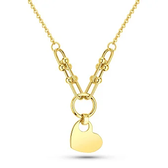 Золоте кольє Серце (арт. 352676ж)