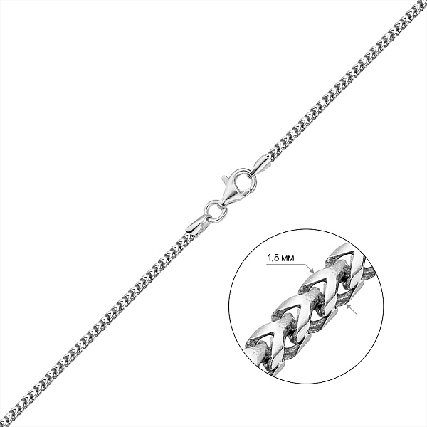 Срібний ланцюжок плетіння Спіга квадратна (арт. 7508/2173083) – зображення 2