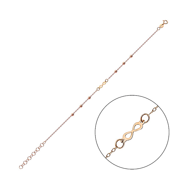 Браслет з червоного золота «Нескінченність» (арт. 324868/10а) – зображення 1