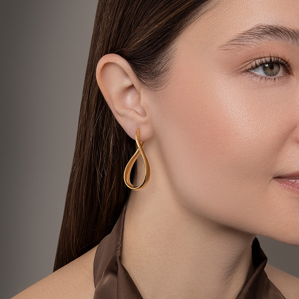 Серьги из желтого золота Francelli (арт. е1091744/40ж) – изображение 3