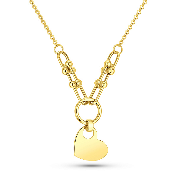 Золотое колье Сердечко (арт. 352676ж) – изображение 1