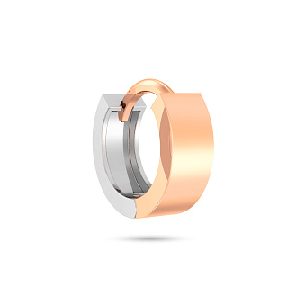 Двухсторонняя золотая cерьга в одно ухо (арт. 110448кбЯ)