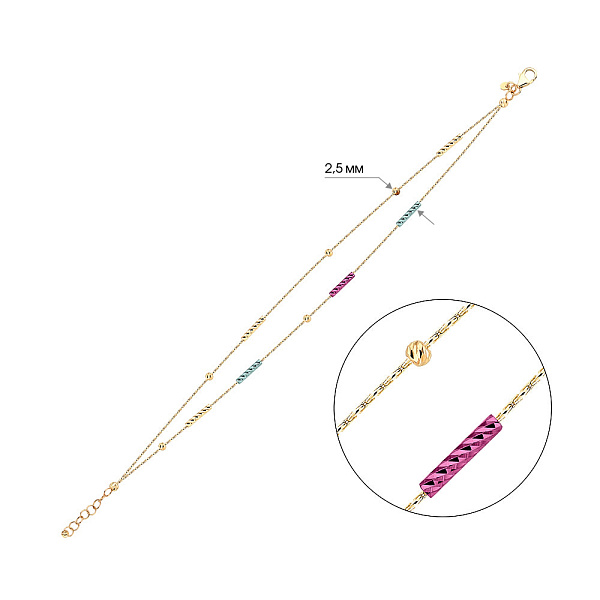 Браслет из желтого золота Francelli (арт. 326558жмлнг) – изображение 3