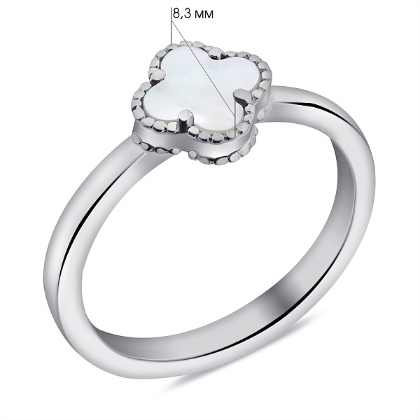 Срібна каблучка з перламутром (арт. 7501/5280/8п) – зображення 2