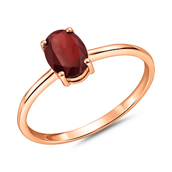 Фото Золота каблучка з гранатом (арт. 141232Пк)