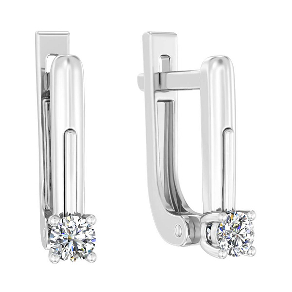 Золоті сережки з діамантами (арт. С011098010б) – зображення 1