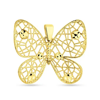 Підвіс Francelli з жовтого золота в формі метелика (арт. 424631ж)