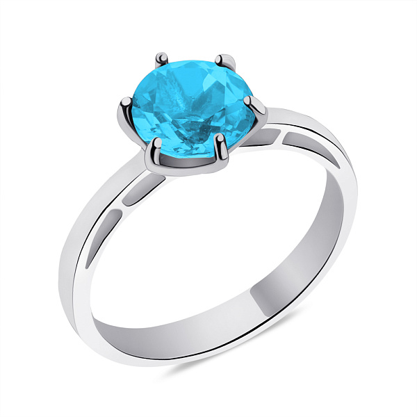 Кольцо серебряное с топазом (арт. 7501/483Плкп) – изображение 1