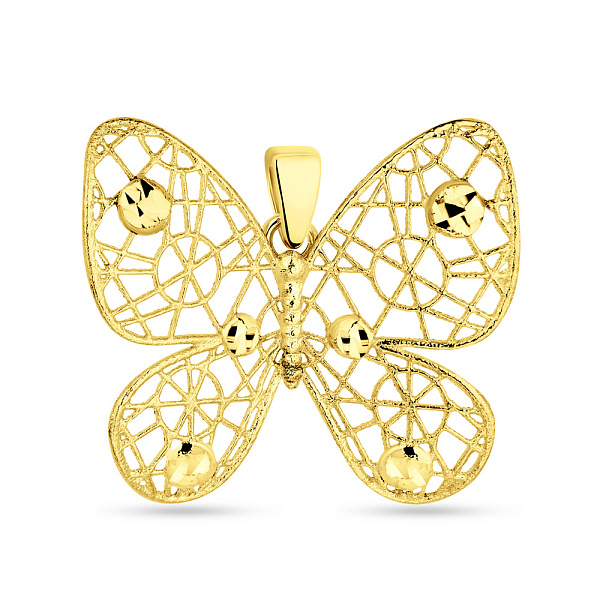 Підвіс Francelli з жовтого золота в формі метелика (арт. 424631ж) – зображення 1