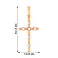 Крестик из комбинированного золота (арт. 440923) – изображение 2