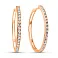 Золотые серьги-кольца с фианитами (арт. 1091256/20) – изображение 1