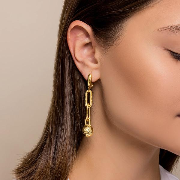 Серьги Francelli из желтого золота (арт. 1091358ж) – изображение 2