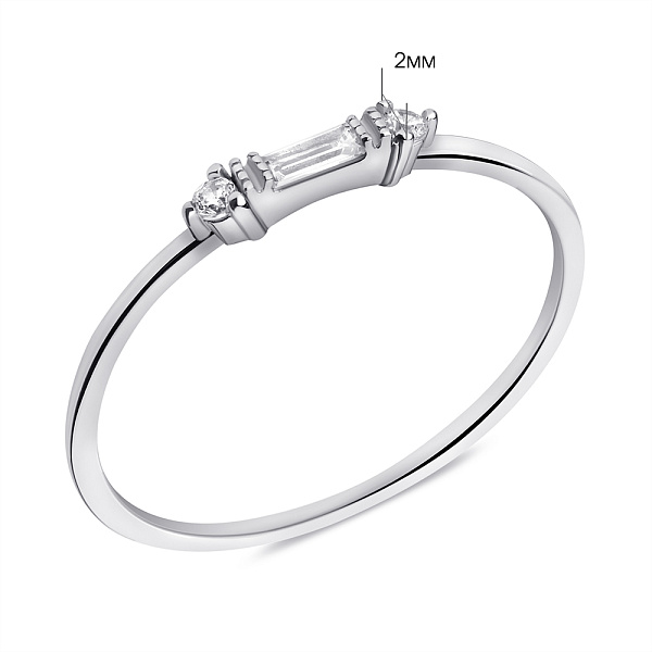 Кольцо из серебра с фианитами (арт. 7501/6835) – изображение 2
